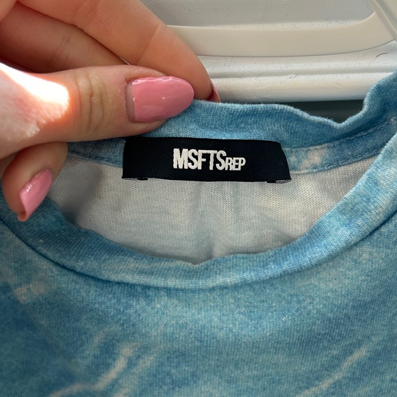 MSFTSrep baby tee ocean print size XS retails for $150 - Picture 3 of 4